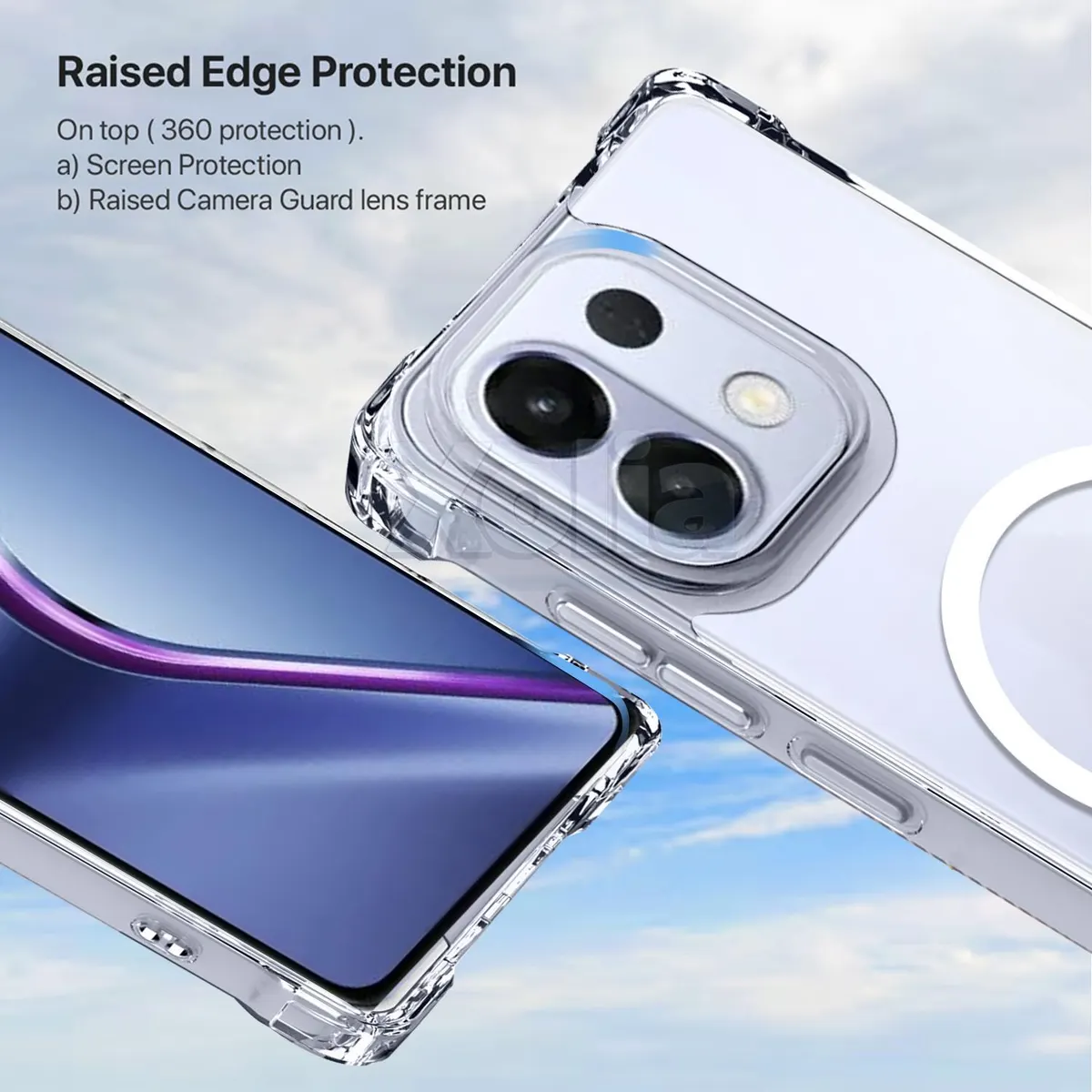 Xolia Back Cover for OPPO K13 5G (Transparent, Shock Proof, Polycarbonate, Silicon, Pack of: 1) — image 2 of 5