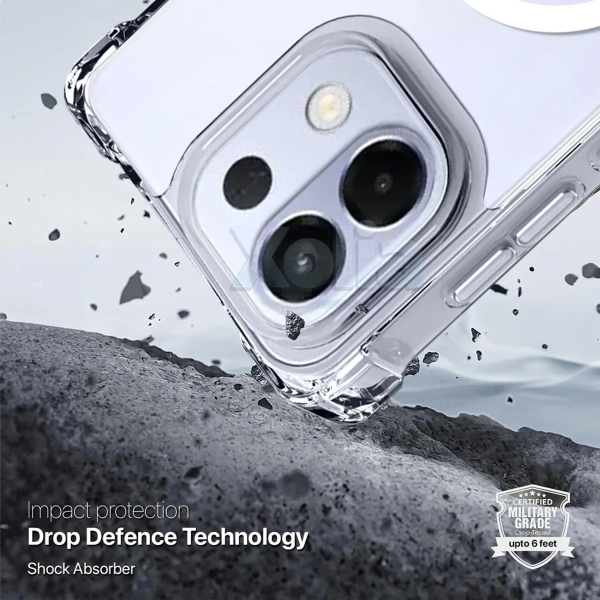 Xolia Back Cover for OPPO K13 5G (Transparent, Shock Proof, Polycarbonate, Silicon, Pack of: 1) — image 4 of 5