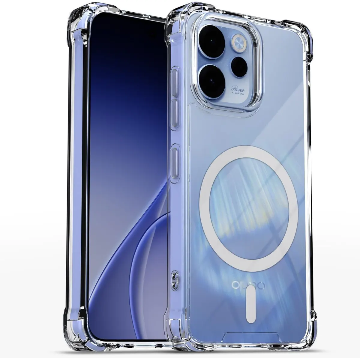 Xolia Back Cover for Oppo Reno 15 Pro Mini 5G (Transparent, Shock Proof, Polycarbonate, Silicon, Pack of: 1)