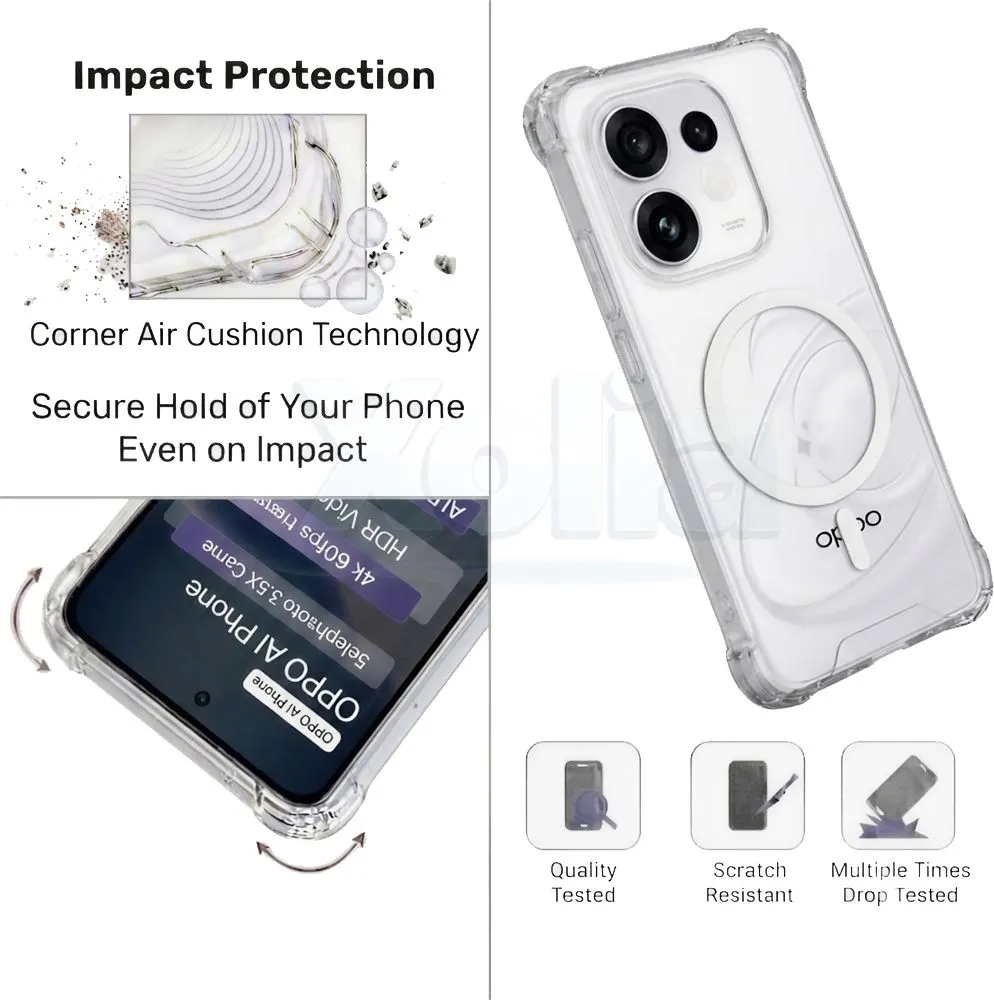 Xolia Back Cover for Oppo Reno 16 5G (Transparent, Shock Proof, Polycarbonate, Silicon, Pack of: 1) — image 3 of 4