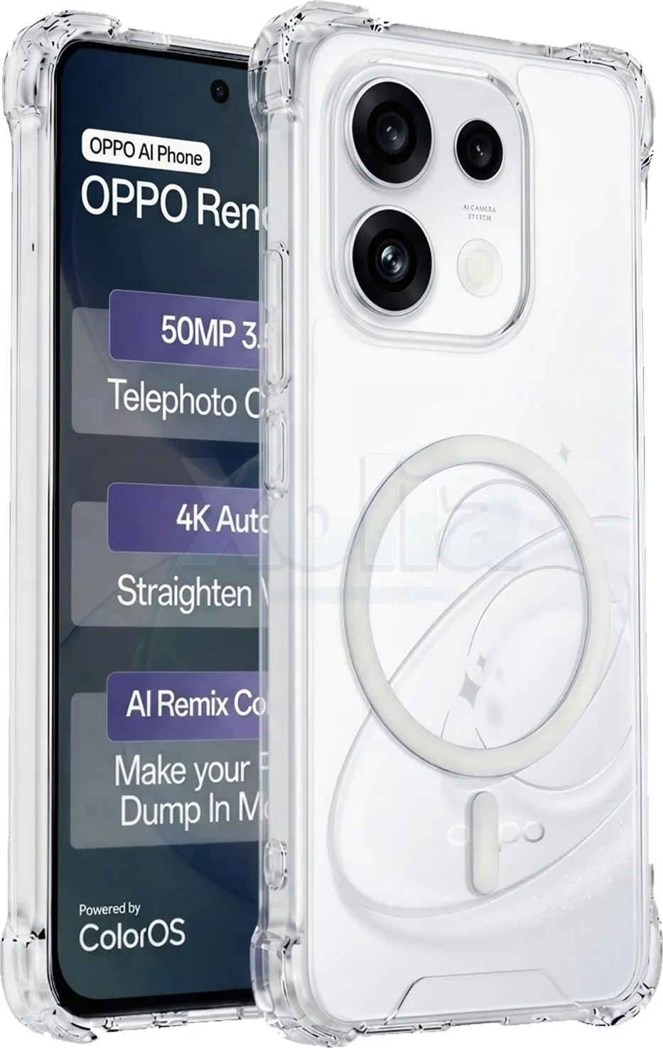 Xolia Back Cover for Oppo Reno 16c 5G (Transparent, Shock Proof, Polycarbonate, Silicon, Pack of: 1)