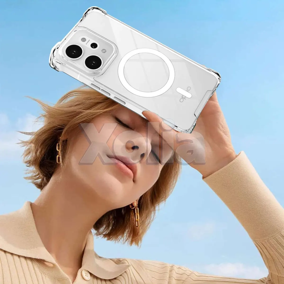 Xolia Back Cover for Oppo Reno 14 Pro 5G (Transparent, Shock Proof, Polycarbonate, Silicon, Pack of: 1) — image 5 of 5