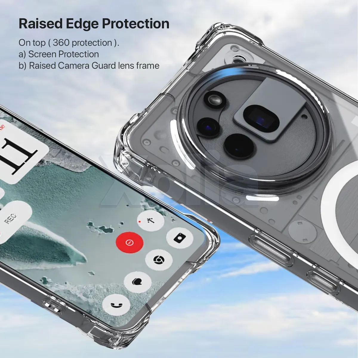 Xolia Back Cover for Nothing Phone (3a) Pro (Transparent, Shock Proof, Polycarbonate, Silicon, Pack of: 1) — image 2 of 5
