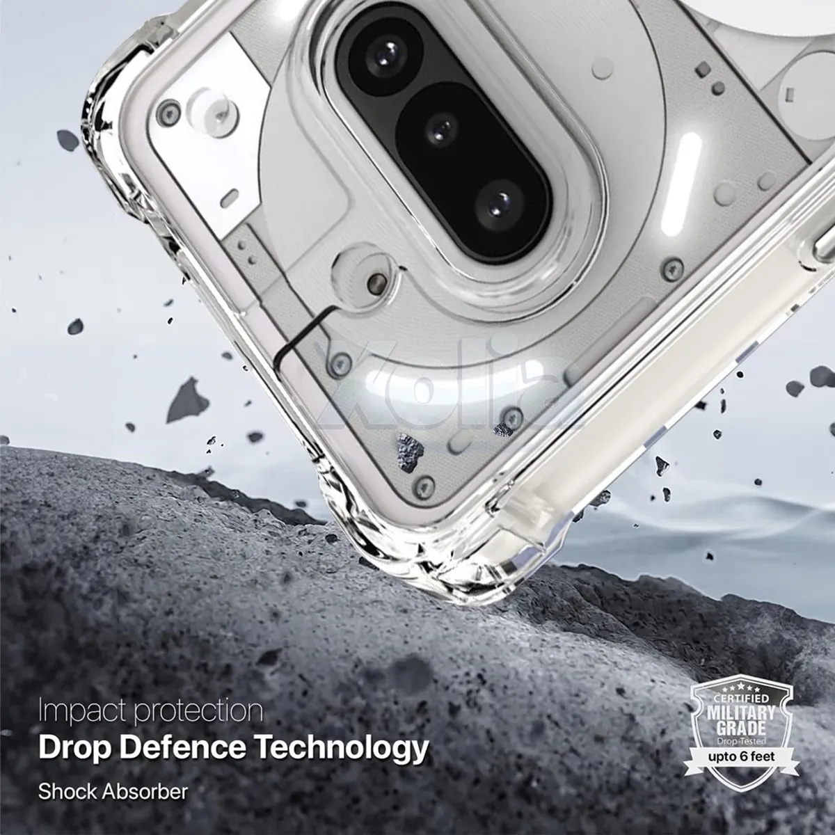 Xolia Back Cover for Nothing Phone (3a) (Transparent, Shock Proof, Polycarbonate, Silicon, Pack of: 1) — image 4 of 5