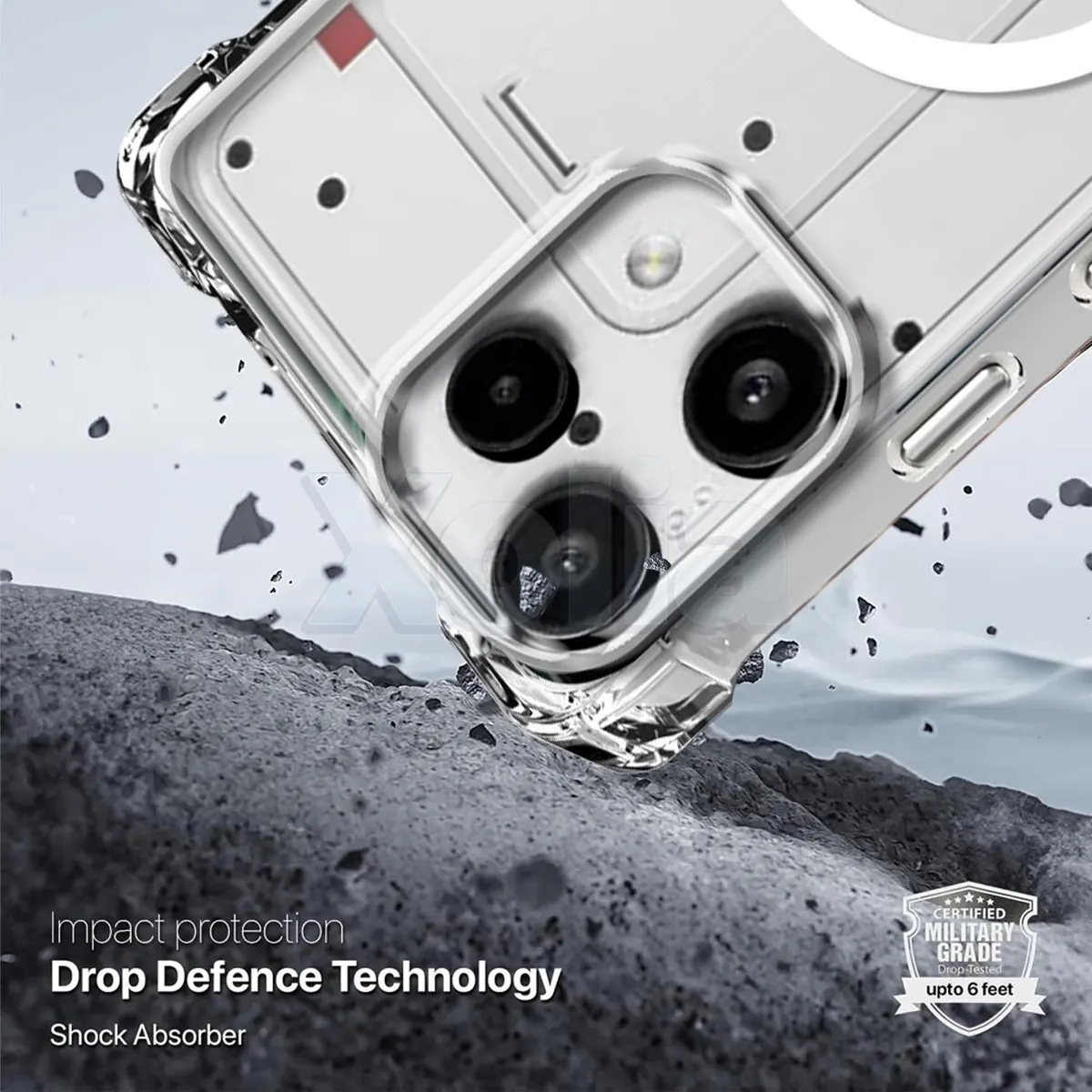 Xolia Back Cover for Nothing Phone (3a) Lite (Transparent, Shock Proof, Polycarbonate, Silicon, Pack of: 1) — image 4 of 5