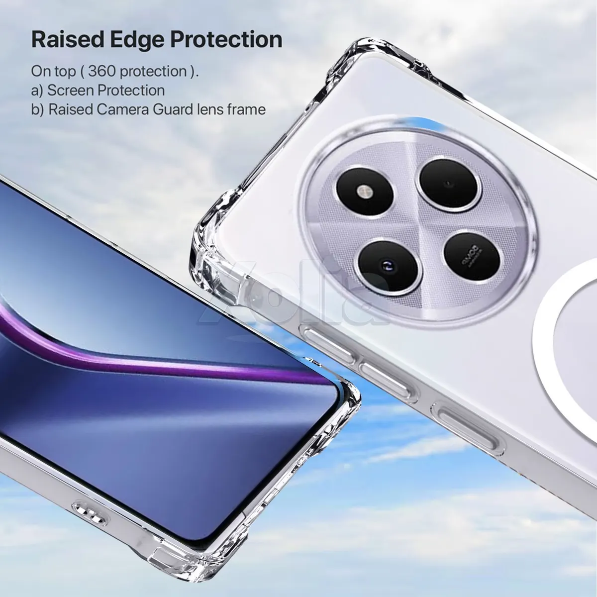 Xolia Back Cover for POCO C75 5G (Transparent, Shock Proof, Polycarbonate, Silicon, Pack of: 1) — image 2 of 5