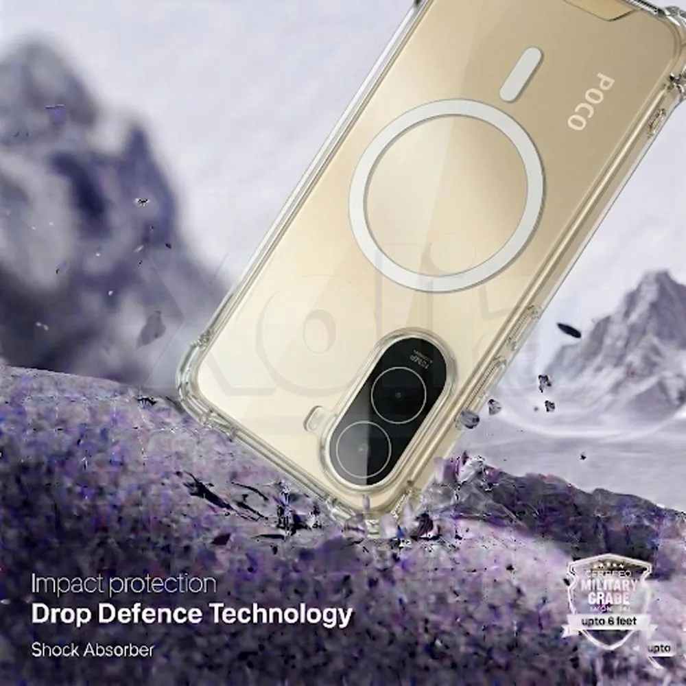 Xolia Back Cover for Poco C81 5G (Transparent, Shock Proof, Polycarbonate, Silicon, Pack of: 1) — image 3 of 5