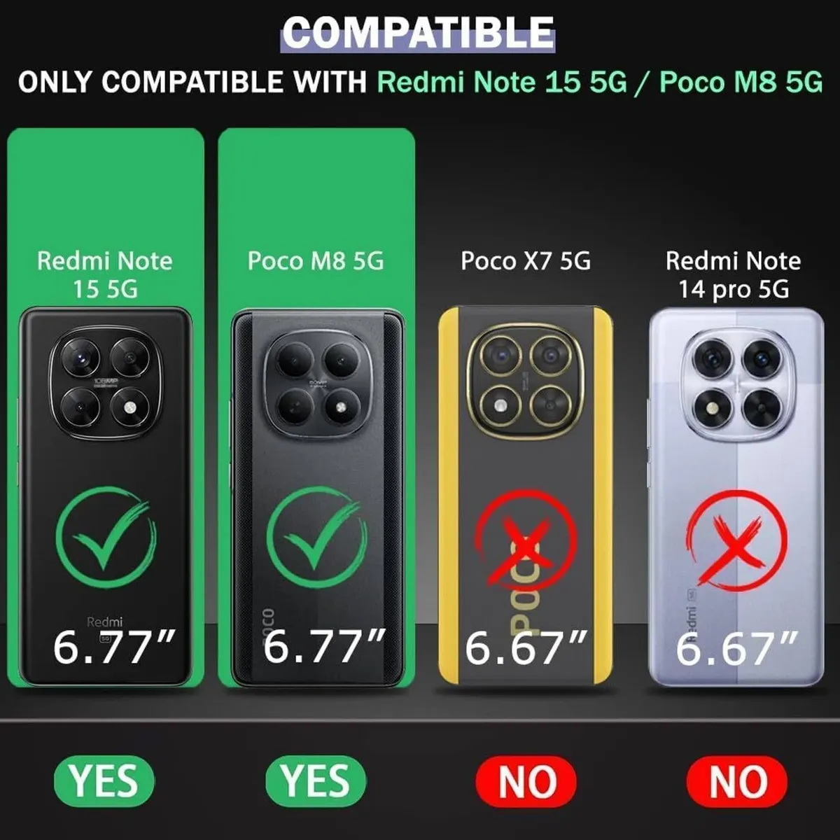 Xolia Back Cover for POCO M8 5G (Transparent, Shock Proof, Polycarbonate, Silicon, Pack of: 1) — image 2 of 5