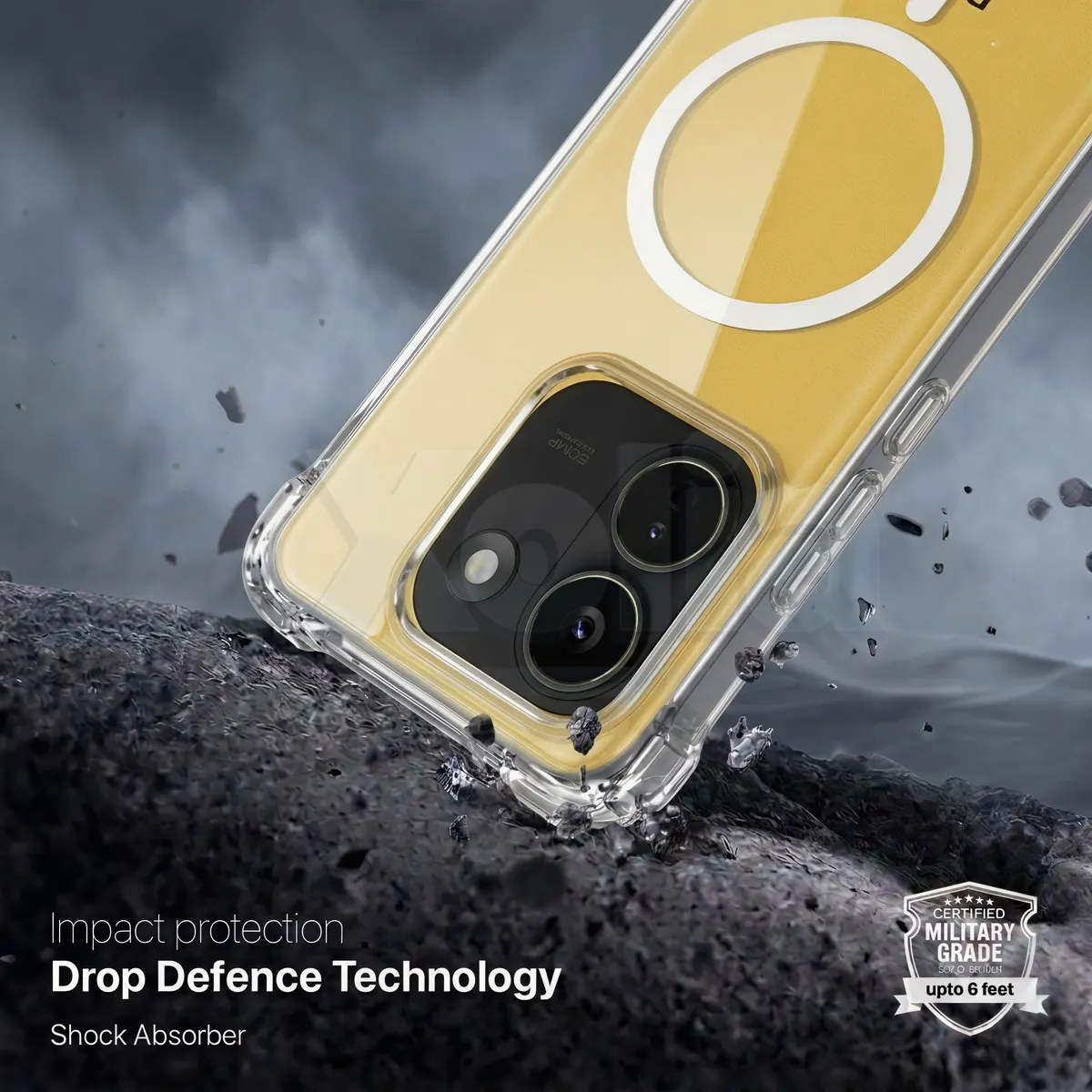 Xolia Back Cover for Poco X8 Power 5G (Transparent, Shock Proof, Polycarbonate, Silicon, Pack of: 1) — image 2 of 4