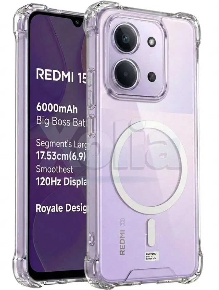 Xolia Back Cover for Redmi 15c 5G (Transparent, Shock Proof, Polycarbonate, Silicon, Pack of: 1)
