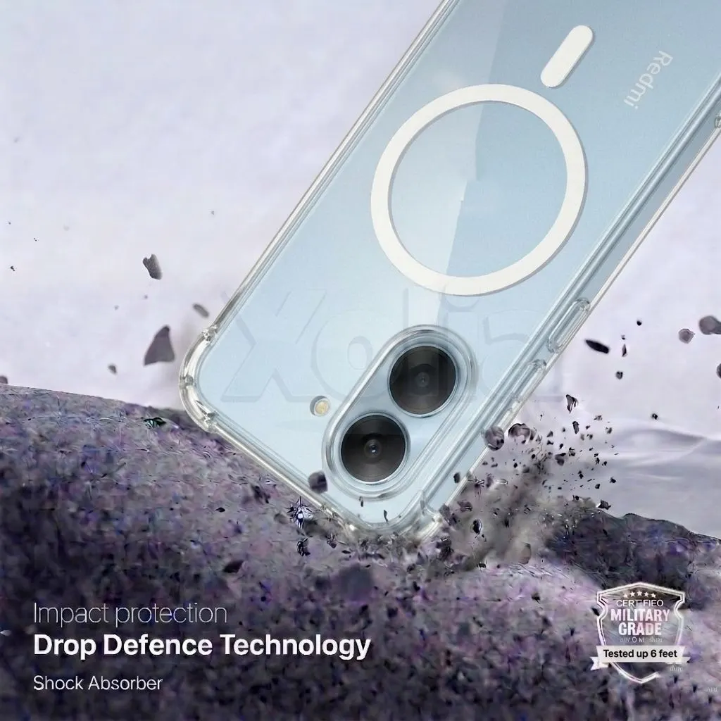Xolia Back Cover for Redmi A7 5G (Transparent, Shock Proof, Polycarbonate, Silicon, Pack of: 1) — image 2 of 4
