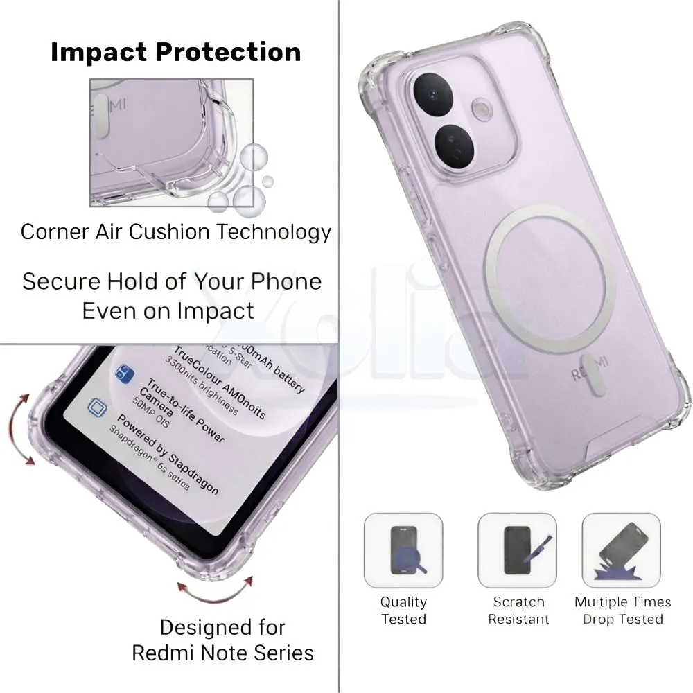 Xolia Back Cover for Redmi Note 17 Pro 5G (Transparent, Shock Proof, Polycarbonate, Silicon, Pack of: 1) — image 4 of 5
