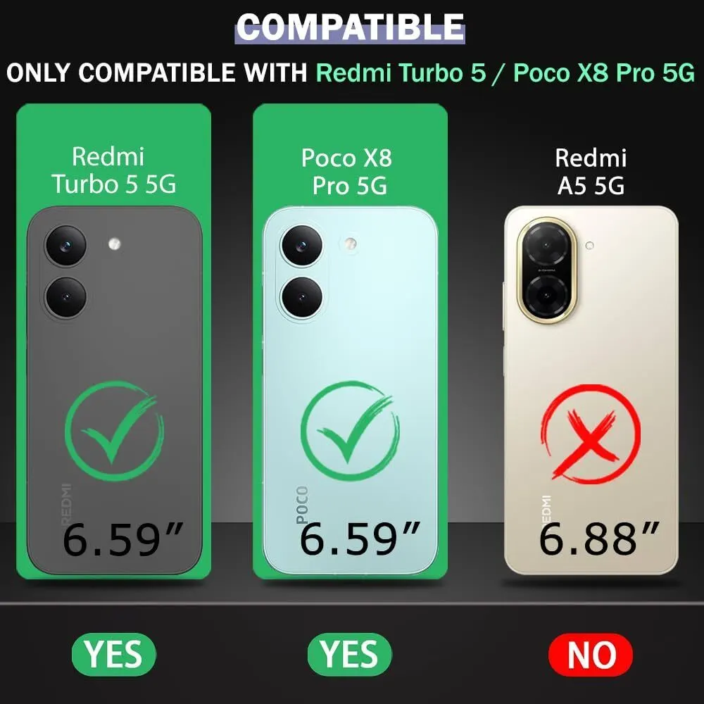 Xolia Back Cover for Redmi Turbo 5 5G (Transparent, Shock Proof, Polycarbonate, Silicon, Pack of: 1) — image 2 of 5