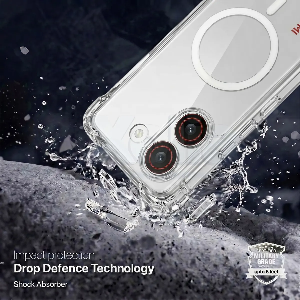 Xolia Back Cover for Redmi Turbo 5 5G (Transparent, Shock Proof, Polycarbonate, Silicon, Pack of: 1) — image 3 of 5