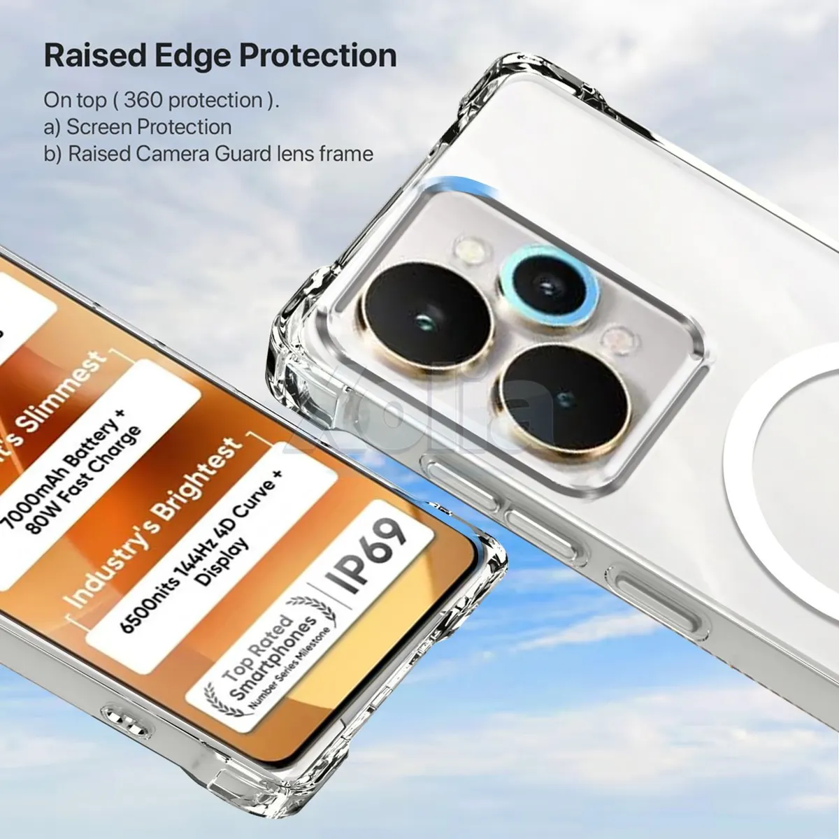 Xolia Back Cover for Realme 15 Pro 5G (Transparent, Shock Proof, Polycarbonate, Silicon, Pack of: 1) — image 2 of 5