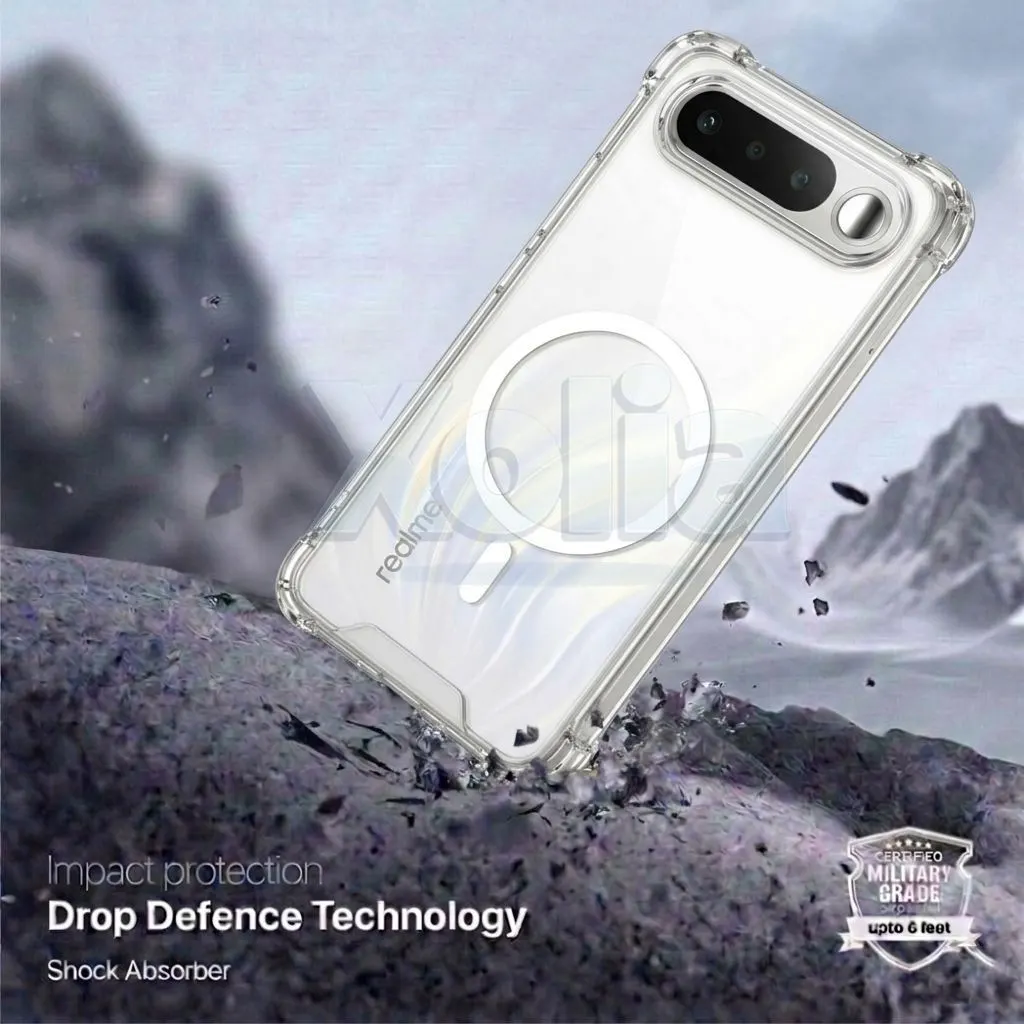 Xolia Back Cover for Realme 16 5G (Transparent, Shock Proof, Polycarbonate, Silicon, Pack of: 1) — image 2 of 4