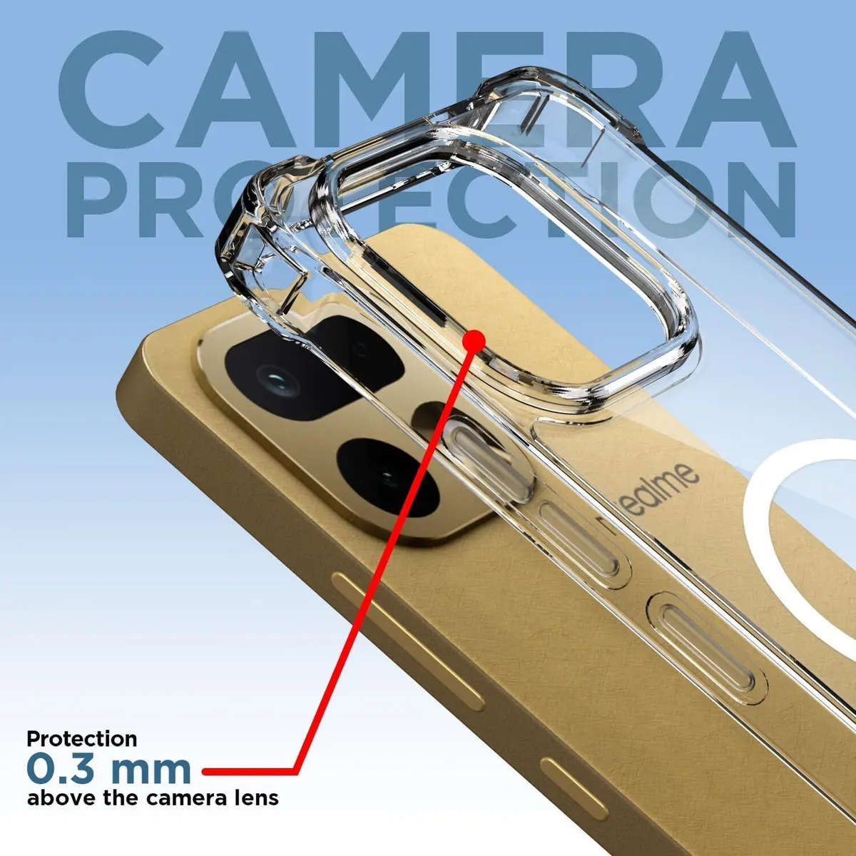 Xolia Back Cover for Realme 16 Pro 5G (Transparent, Shock Proof, Polycarbonate, Silicon, Pack of: 1) — image 4 of 5