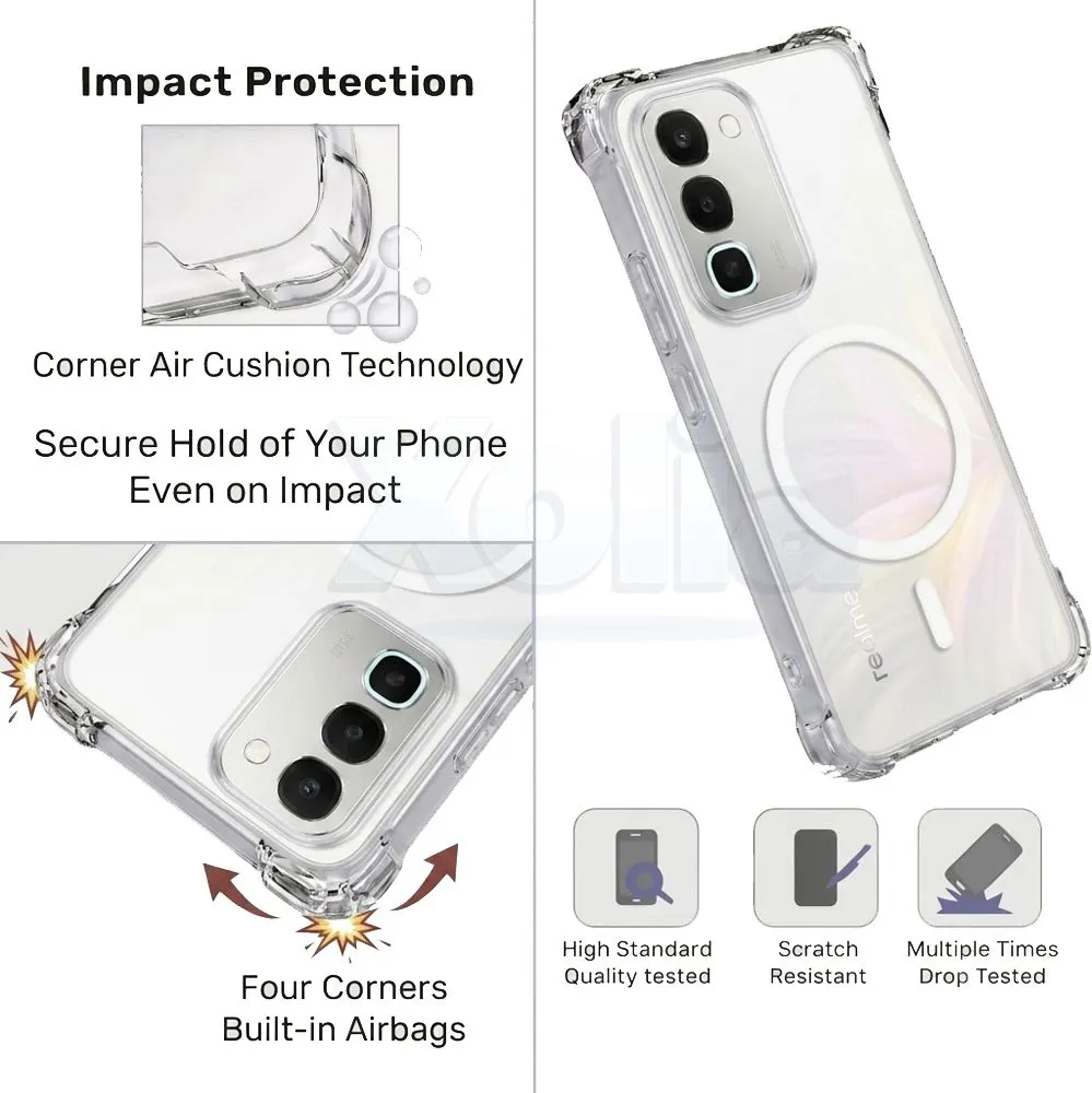 Xolia Back Cover for realme 16x 5G (Transparent, Shock Proof, Polycarbonate, Silicon, Pack of: 1) — image 3 of 4