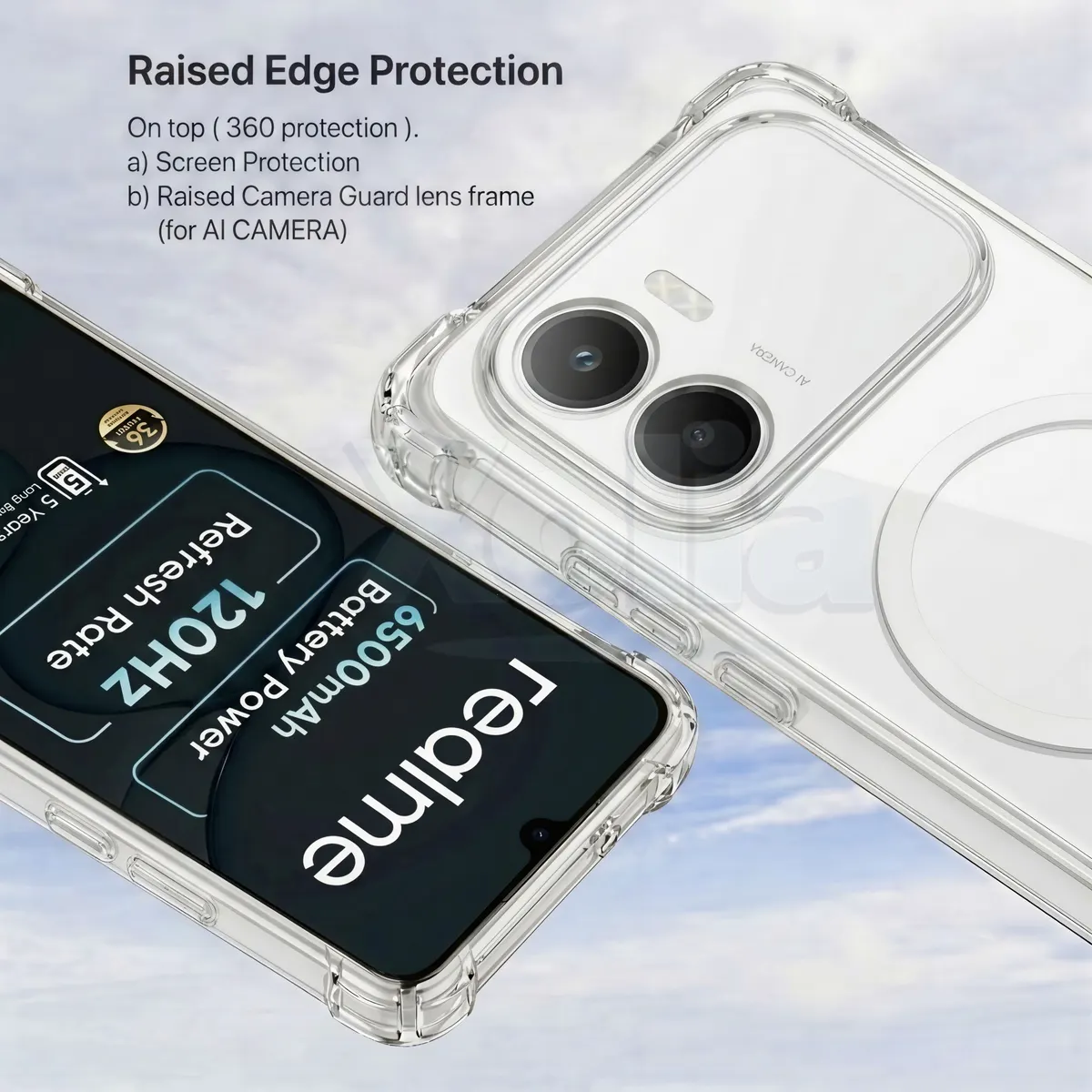 Xolia Back Cover for Realme C100i (Transparent, Shock Proof, Polycarbonate, Silicon, Pack of: 1) — image 2 of 4