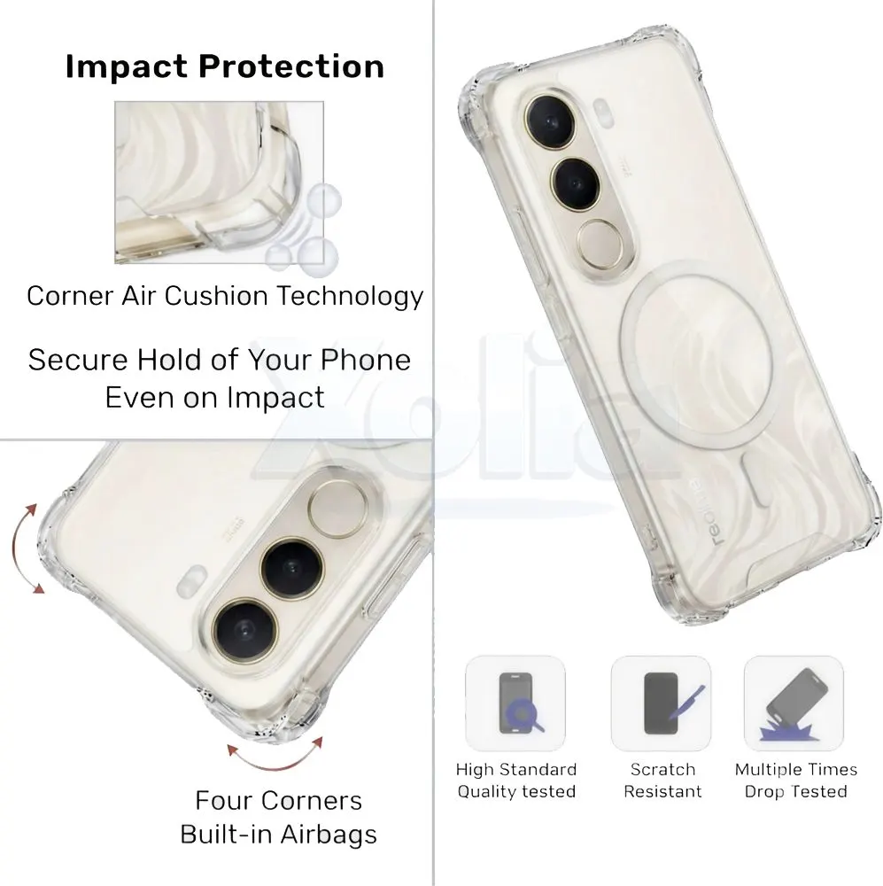 Xolia Back Cover for realme C100x (Transparent, Shock Proof, Polycarbonate, Silicon, Pack of: 1) — image 3 of 4