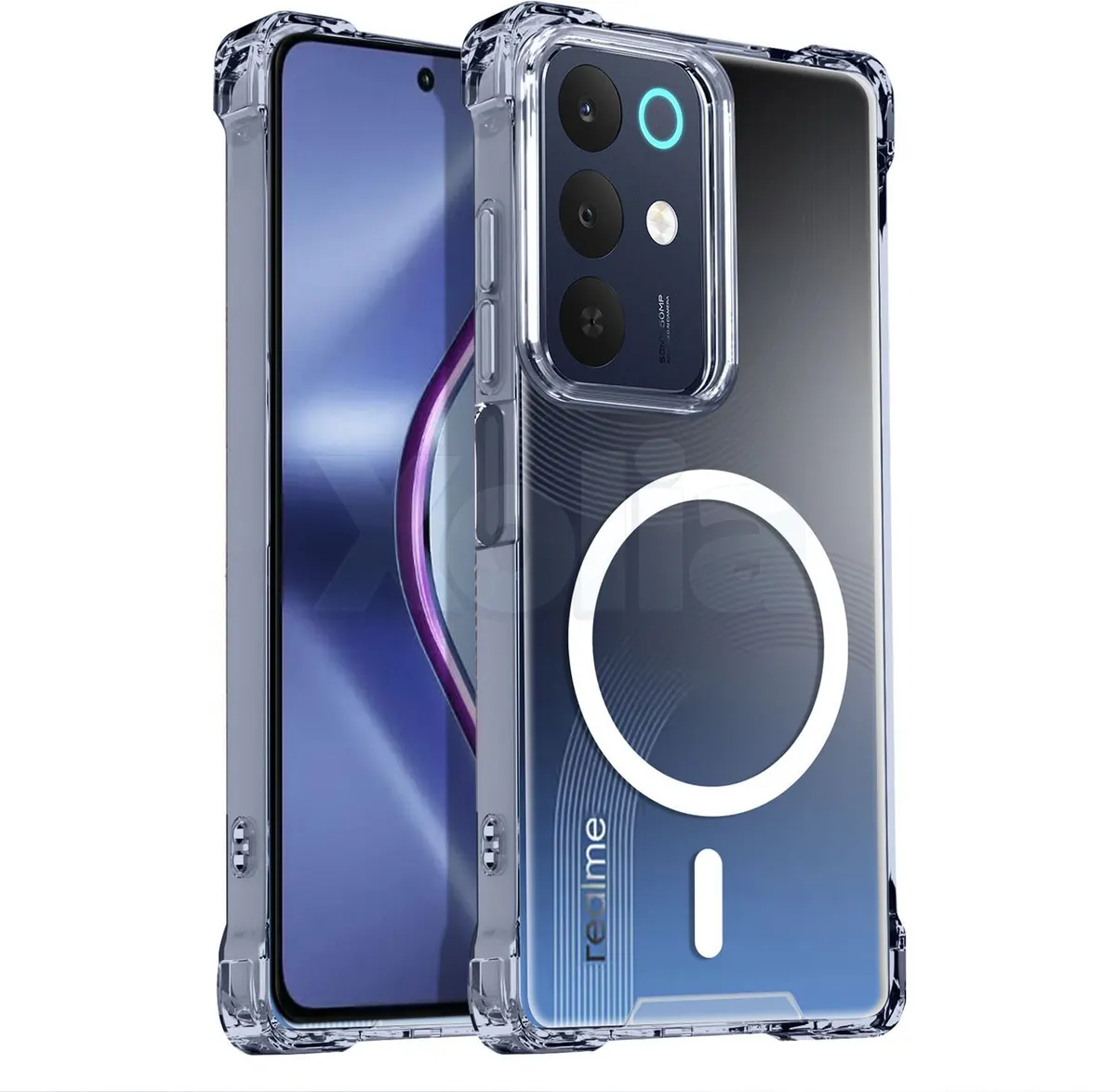 Xolia Back Cover for Realme C85 5G (Transparent, Shock Proof, Polycarbonate, Silicon, Pack of: 1)