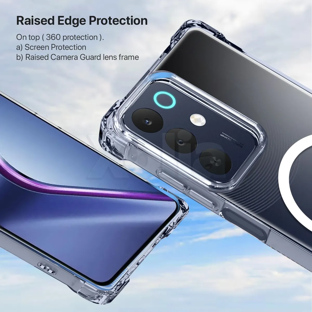Xolia Back Cover for Realme C85 5G (Transparent, Shock Proof, Polycarbonate, Silicon, Pack of: 1) — image 2 of 5