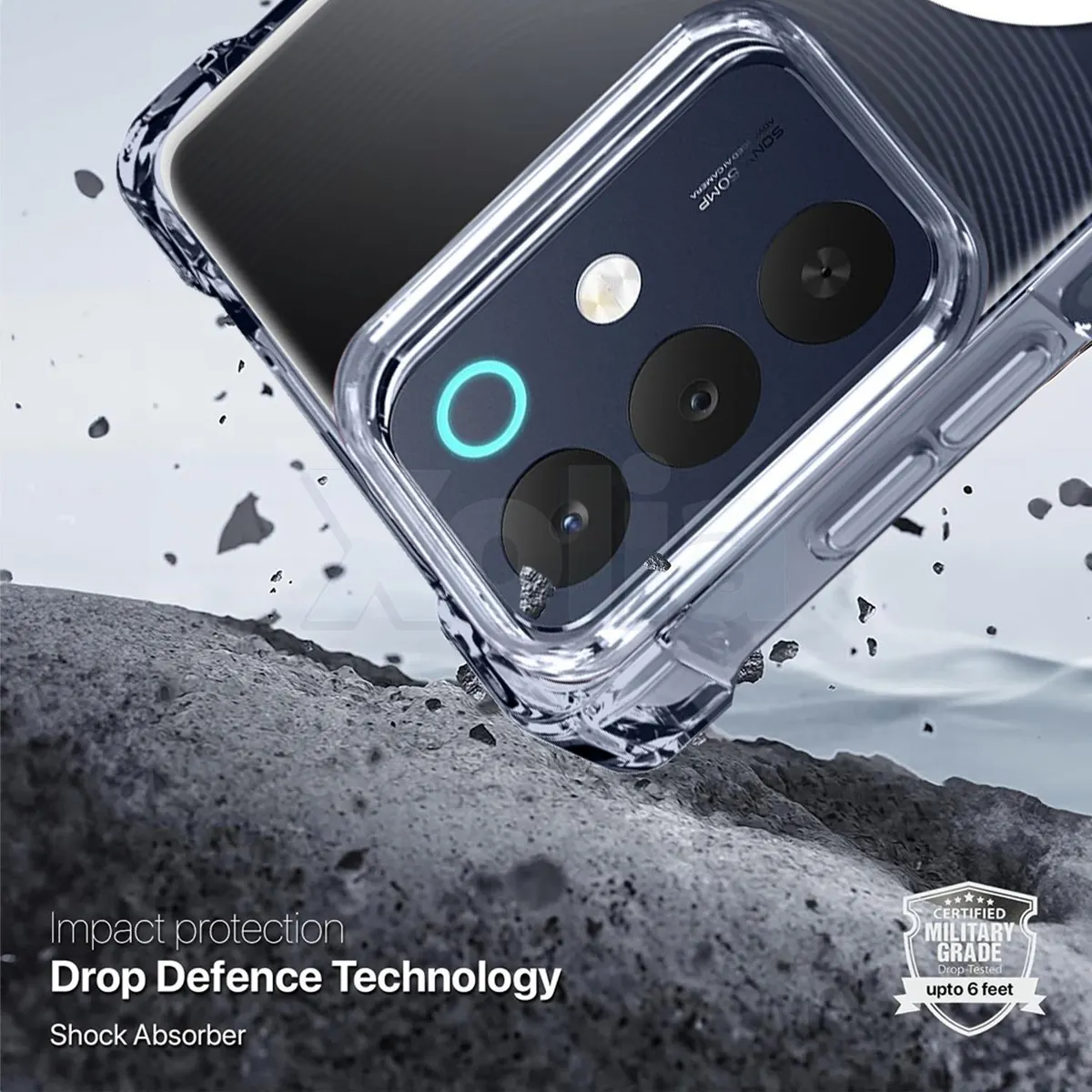 Xolia Back Cover for Realme C85 5G (Transparent, Shock Proof, Polycarbonate, Silicon, Pack of: 1) — image 4 of 5