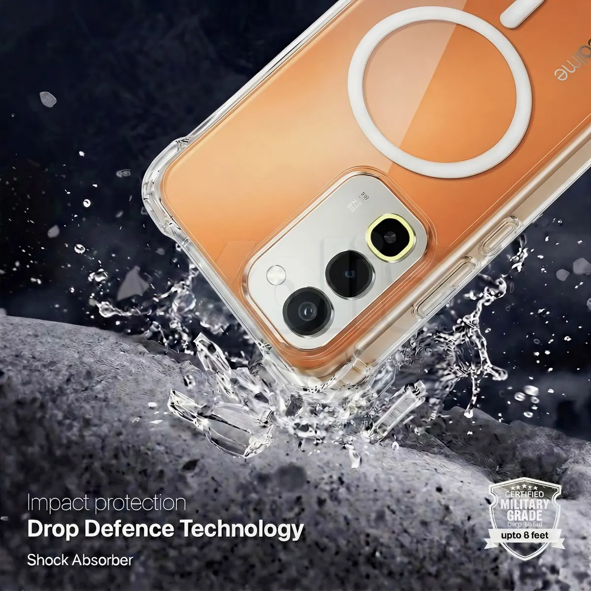 Xolia Back Cover for realme NARZO 100x 5G (Transparent, Shock Proof, Polycarbonate, Silicon, Pack of: 1) — image 2 of 4