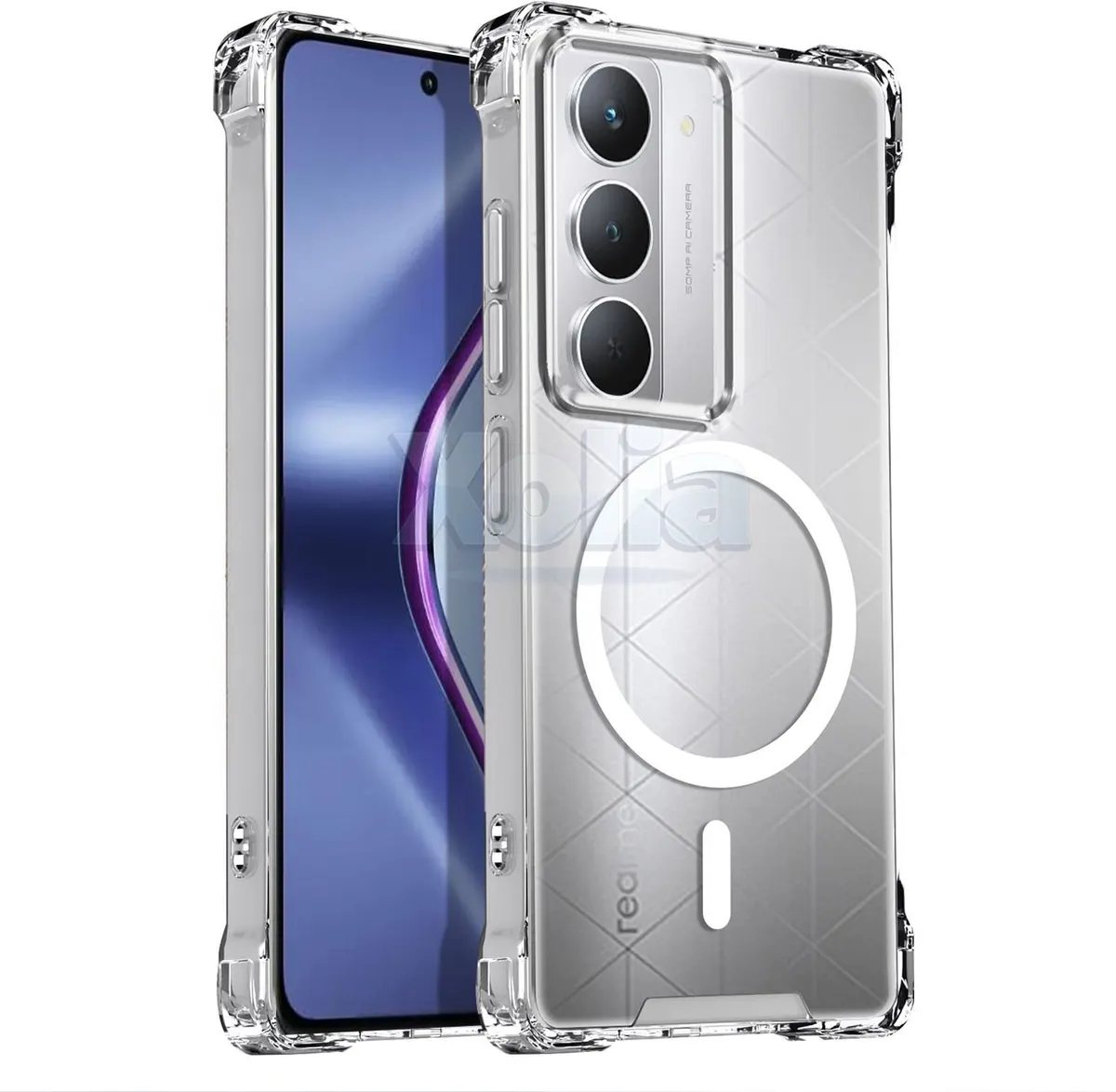 Xolia Back Cover for Realme Narzo 80 Lite 5G (Transparent, Shock Proof, Polycarbonate, Silicon, Pack of: 1)