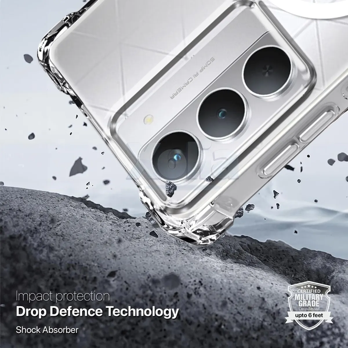 Xolia Back Cover for Realme Narzo 80x 5G (Transparent, Shock Proof, Polycarbonate, Silicon, Pack of: 1) — image 4 of 5