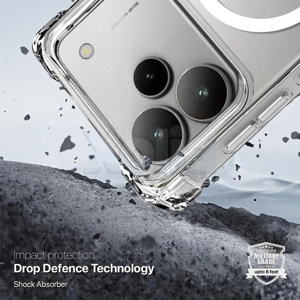 Xolia Back Cover for REALME P4 5G (Transparent, Shock Proof, Polycarbonate, Silicon, Pack of: 1) — image 4 of 5