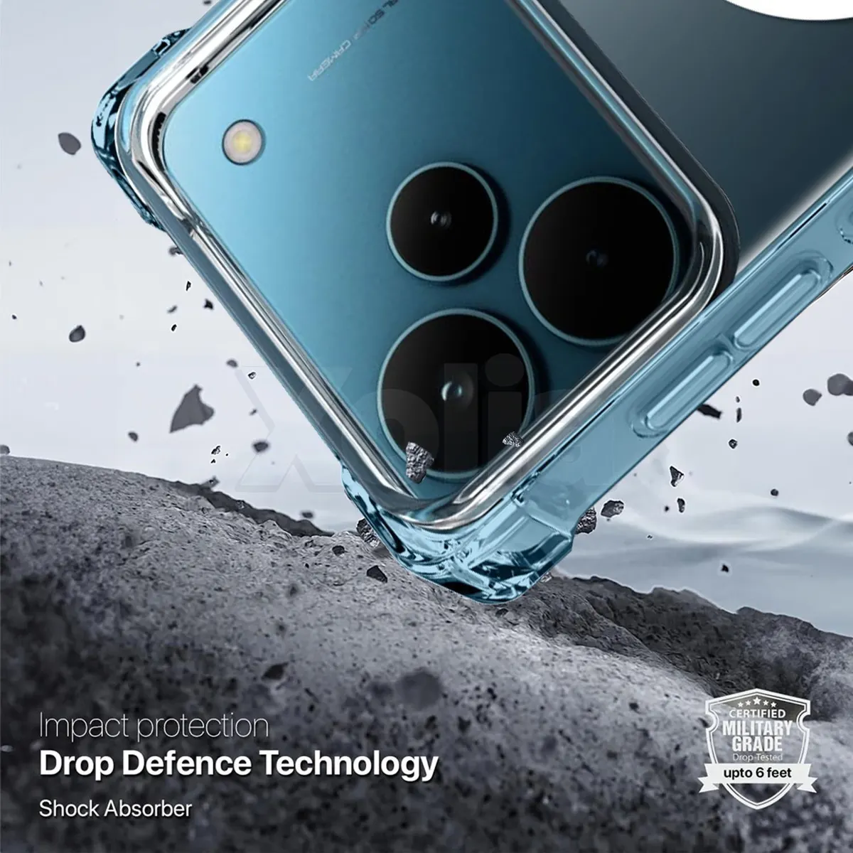 Xolia Back Cover for Realme P4 Pro 5G (Transparent, Shock Proof, Polycarbonate, Silicon, Pack of: 1) — image 4 of 5