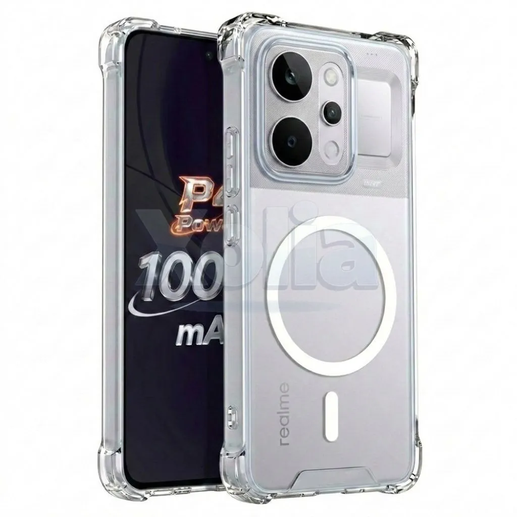 Xolia Back Cover for Realme P4 Power 5G (Transparent, Shock Proof, Polycarbonate, Silicon, Pack of: 1)