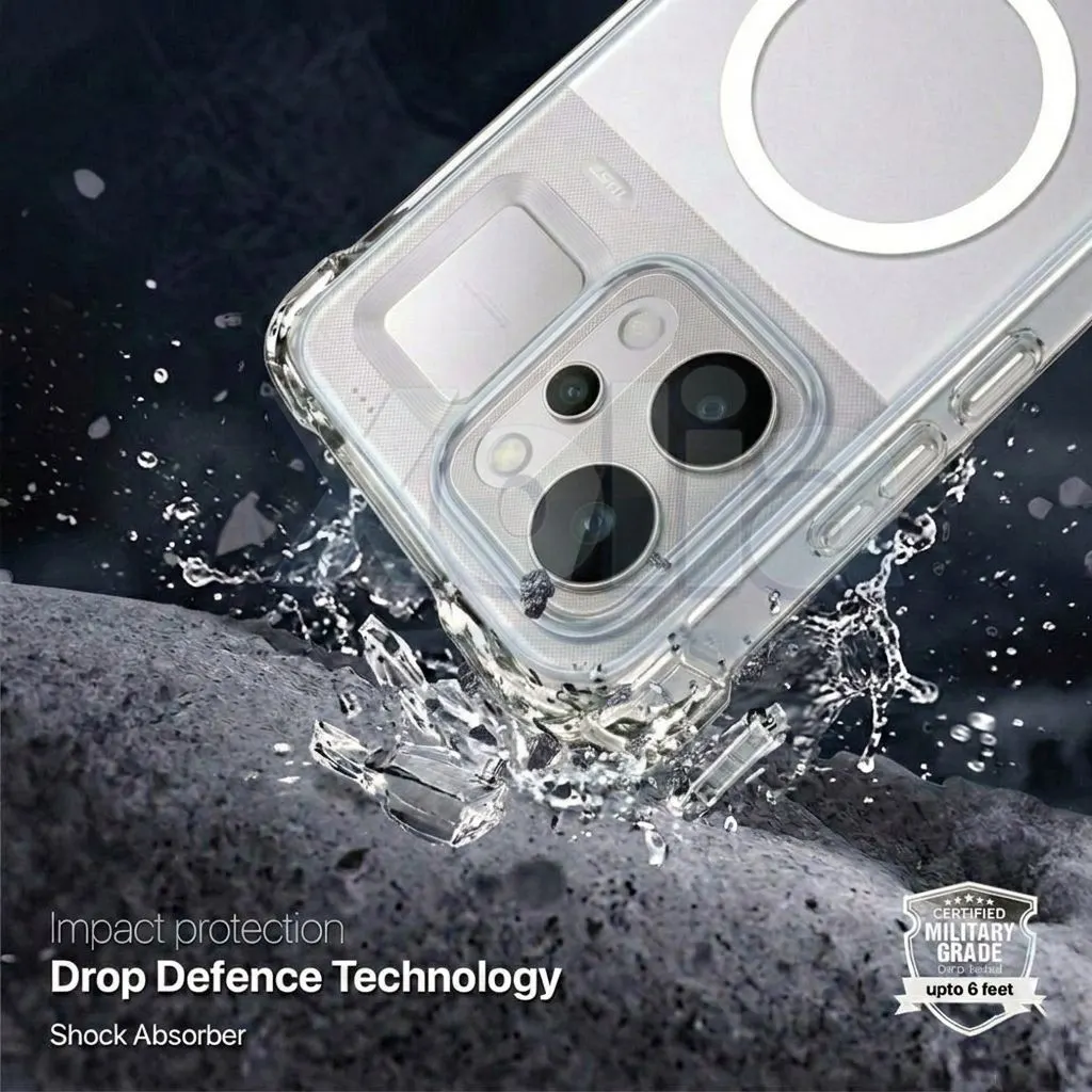 Xolia Back Cover for Realme P4 Power 5G (Transparent, Shock Proof, Polycarbonate, Silicon, Pack of: 1) — image 2 of 4