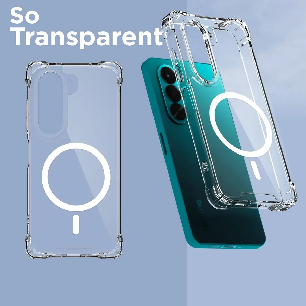 Xolia Back Cover for Realme P4x 5G (Transparent, Shock Proof, Polycarbonate, Silicon, Pack of: 1) — image 3 of 5