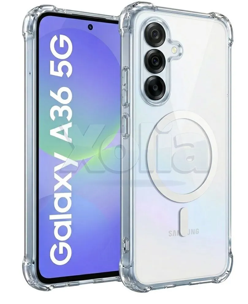 Xolia Back Cover for Samsung Galaxy A36 5G (Transparent, Shock Proof, Polycarbonate, Silicon, Pack of: 1)