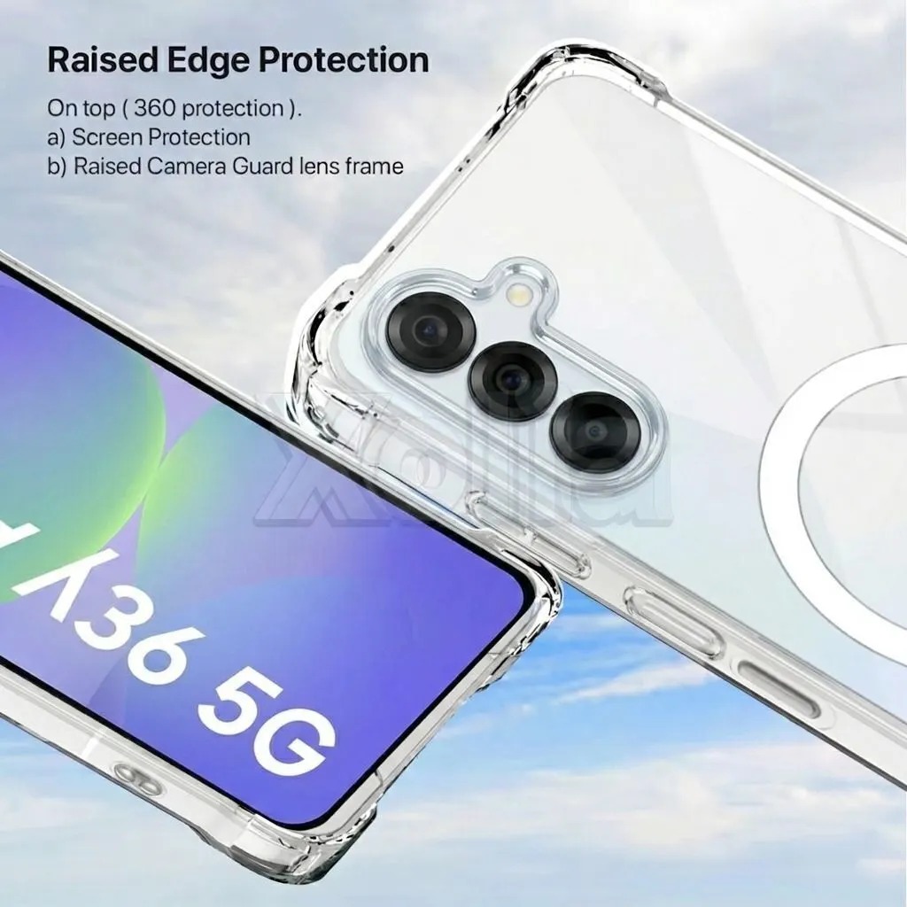 Xolia Back Cover for Samsung Galaxy A36 5G (Transparent, Shock Proof, Polycarbonate, Silicon, Pack of: 1) — image 3 of 5