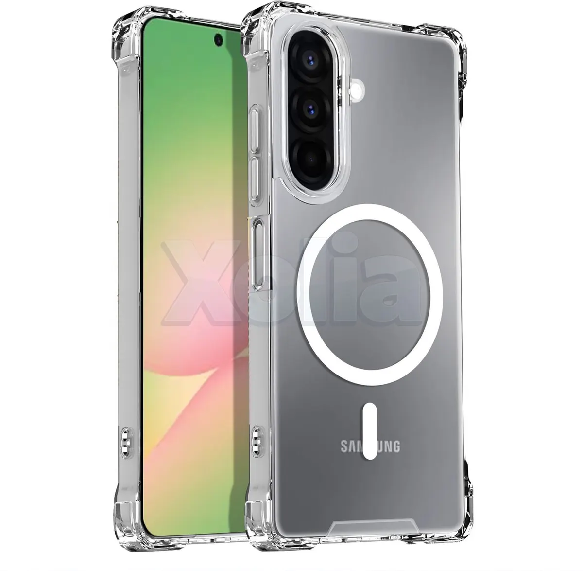 Xolia Back Cover for Samsung Galaxy A56 5G (Transparent, Shock Proof, Polycarbonate, Silicon, Pack of: 1)