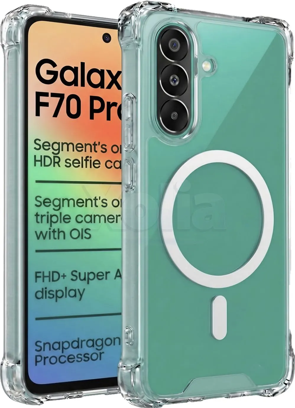 Xolia Back Cover for Samsung Galaxy F70 Pro 5G (Transparent, Shock Proof, Polycarbonate, Silicon, Pack of: 1)