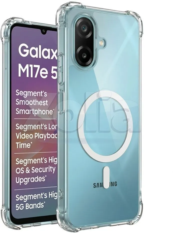 Xolia Back Cover for Samsung Galaxy M17e 5G (Transparent, Shock Proof, Polycarbonate, Silicon, Pack of: 1)