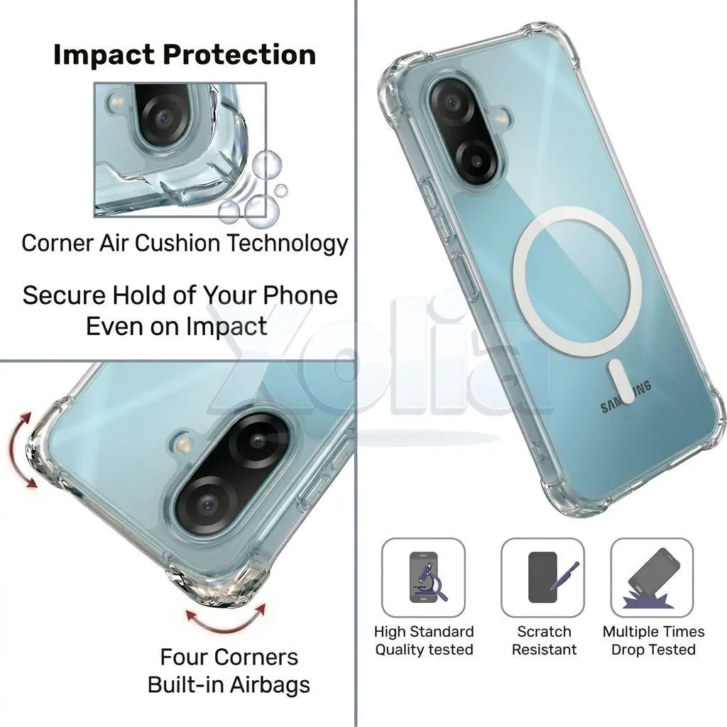 Xolia Back Cover for Samsung Galaxy M17e 5G (Transparent, Shock Proof, Polycarbonate, Silicon, Pack of: 1) — image 3 of 4