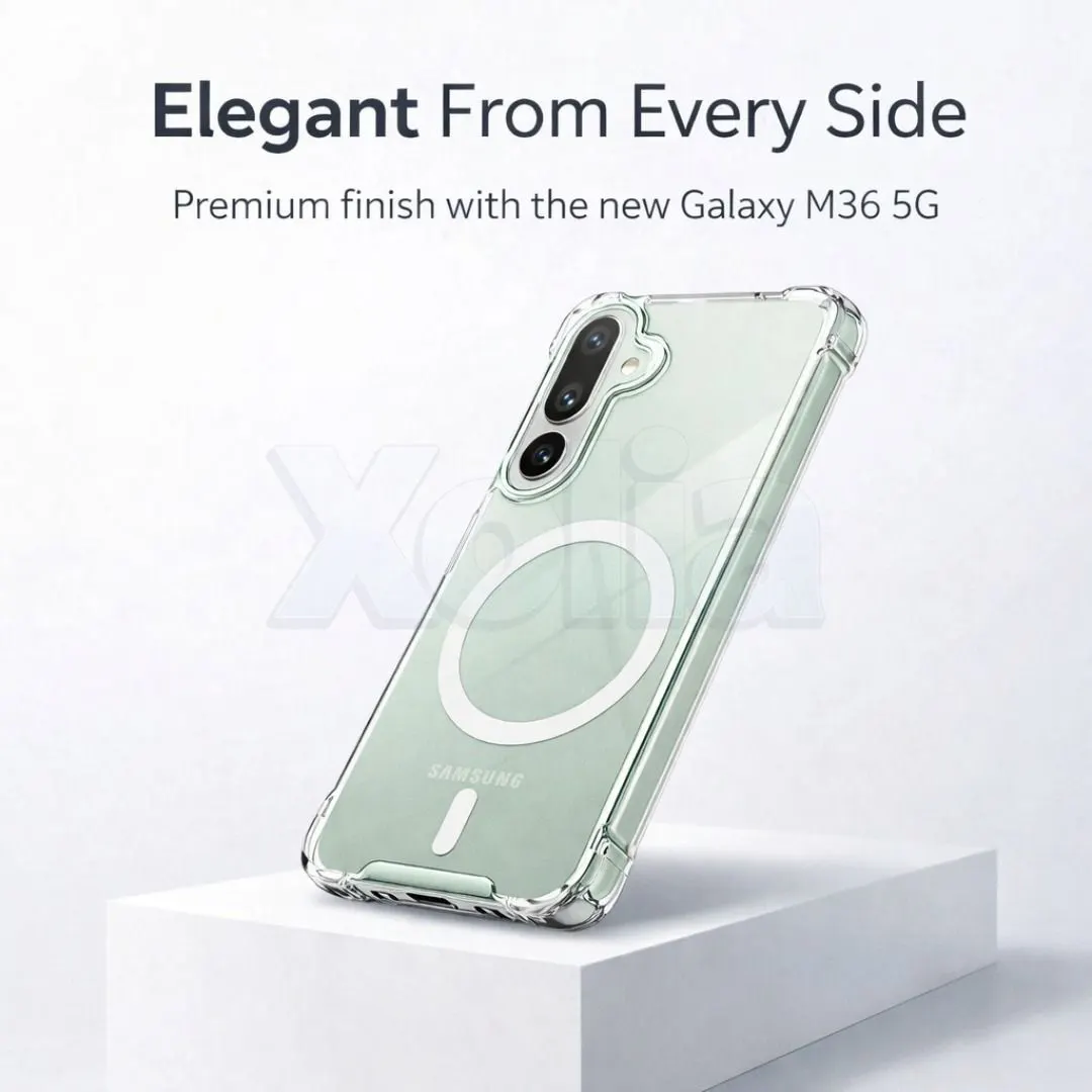 Xolia Back Cover for Samsung Galaxy M36 5G (Transparent, Shock Proof, Polycarbonate, Silicon, Pack of: 1) — image 4 of 5