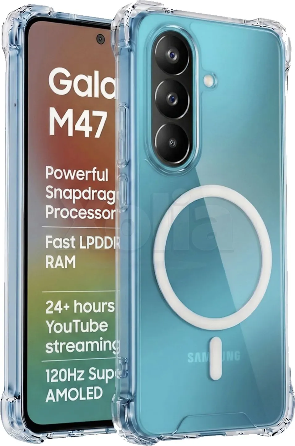 Xolia Back Cover for Samsung Galaxy M47 5G (Transparent, Shock Proof, Polycarbonate, Silicon, Pack of: 1)