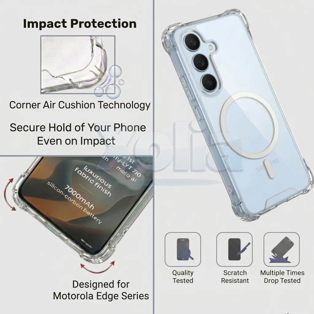 Xolia Back Cover for Samsung Galaxy S26 5G (Transparent, Shock Proof, Polycarbonate, Silicon, Pack of: 1) — image 4 of 5