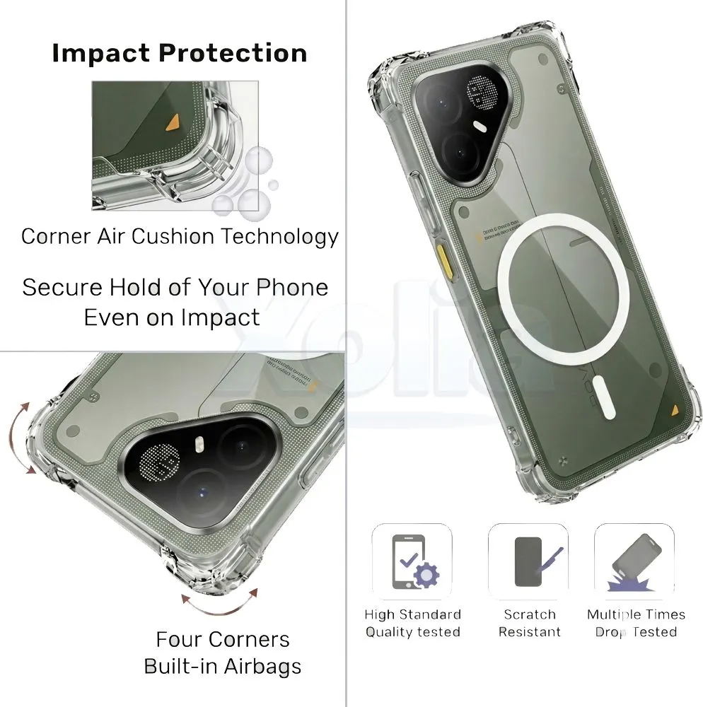 Xolia Back Cover for Tecno Pova 8 Pro 5G (Transparent, Shock Proof, Polycarbonate, Silicon, Pack of: 1) — image 3 of 4