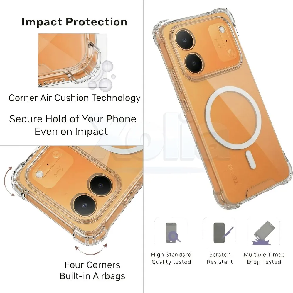 Xolia Back Cover for Tecno Spark Go 3 Pro 5G (Transparent, Shock Proof, Polycarbonate, Silicon, Pack of: 1) — image 3 of 4