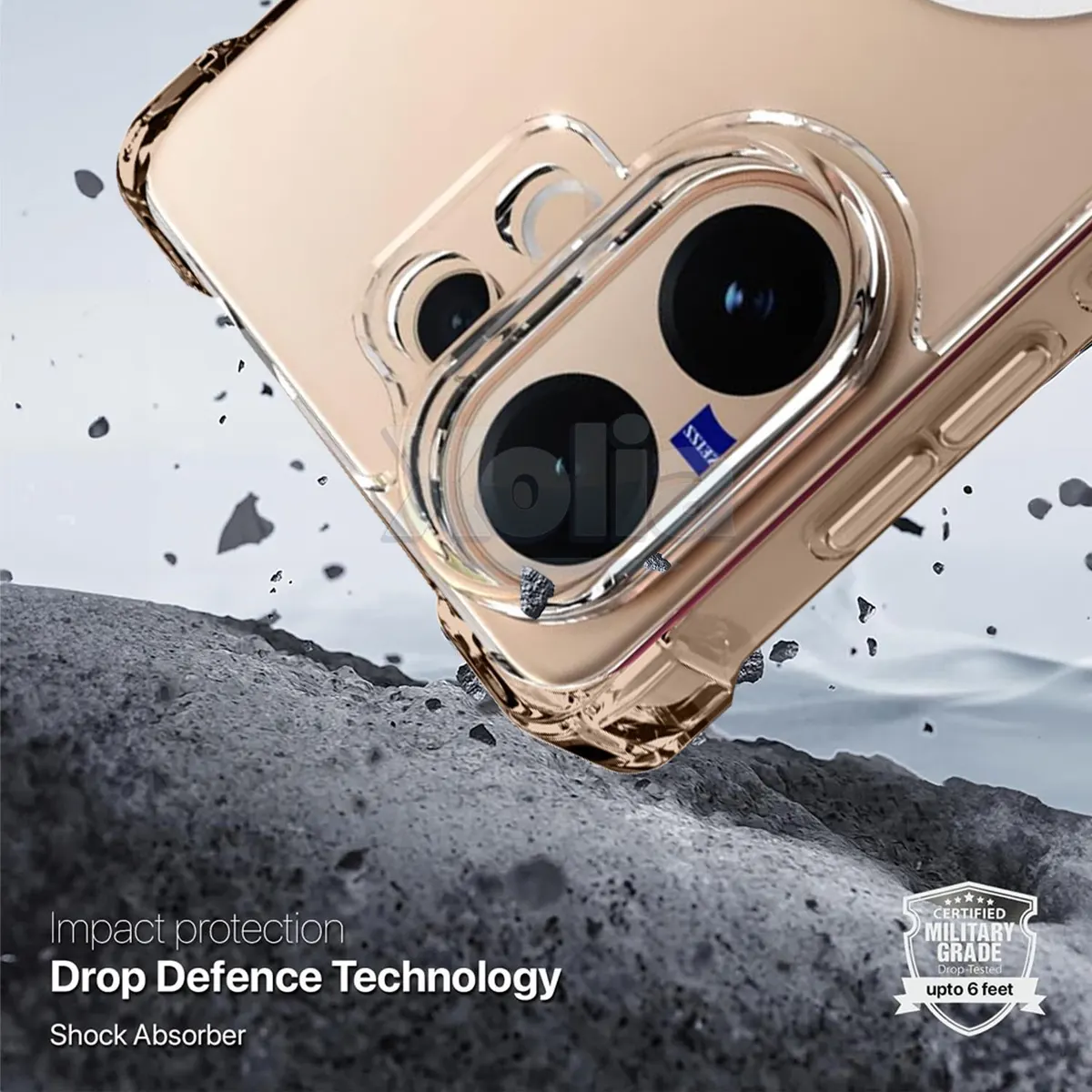 Xolia Back Cover for Vivo T4 Pro 5G (Transparent, Shock Proof, Polycarbonate, Silicon, Pack of: 1) — image 4 of 5