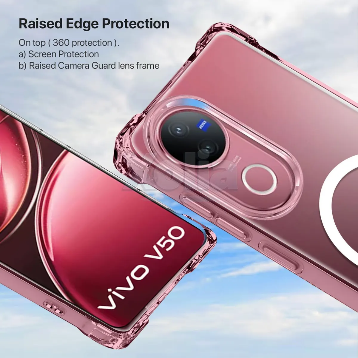 Xolia Back Cover for Vivo T4R 5G (Transparent, Shock Proof, Polycarbonate, Silicon, Pack of: 1) — image 2 of 5