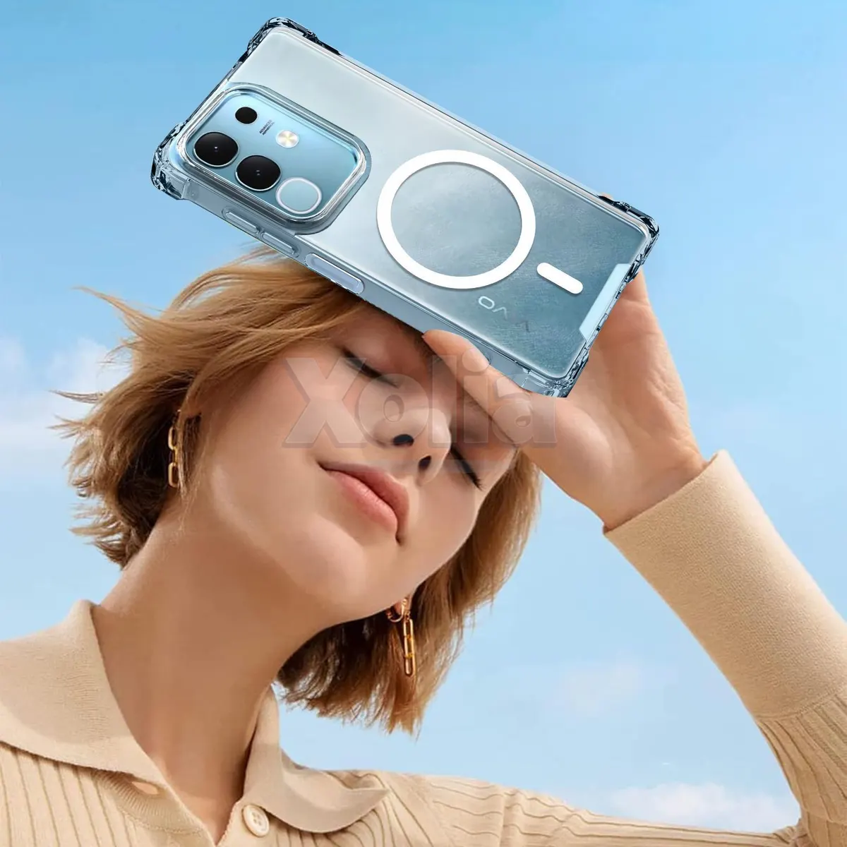 Xolia Back Cover for vivo T4x 5G (Transparent, Shock Proof, Polycarbonate, Silicon, Pack of: 1) — image 5 of 5