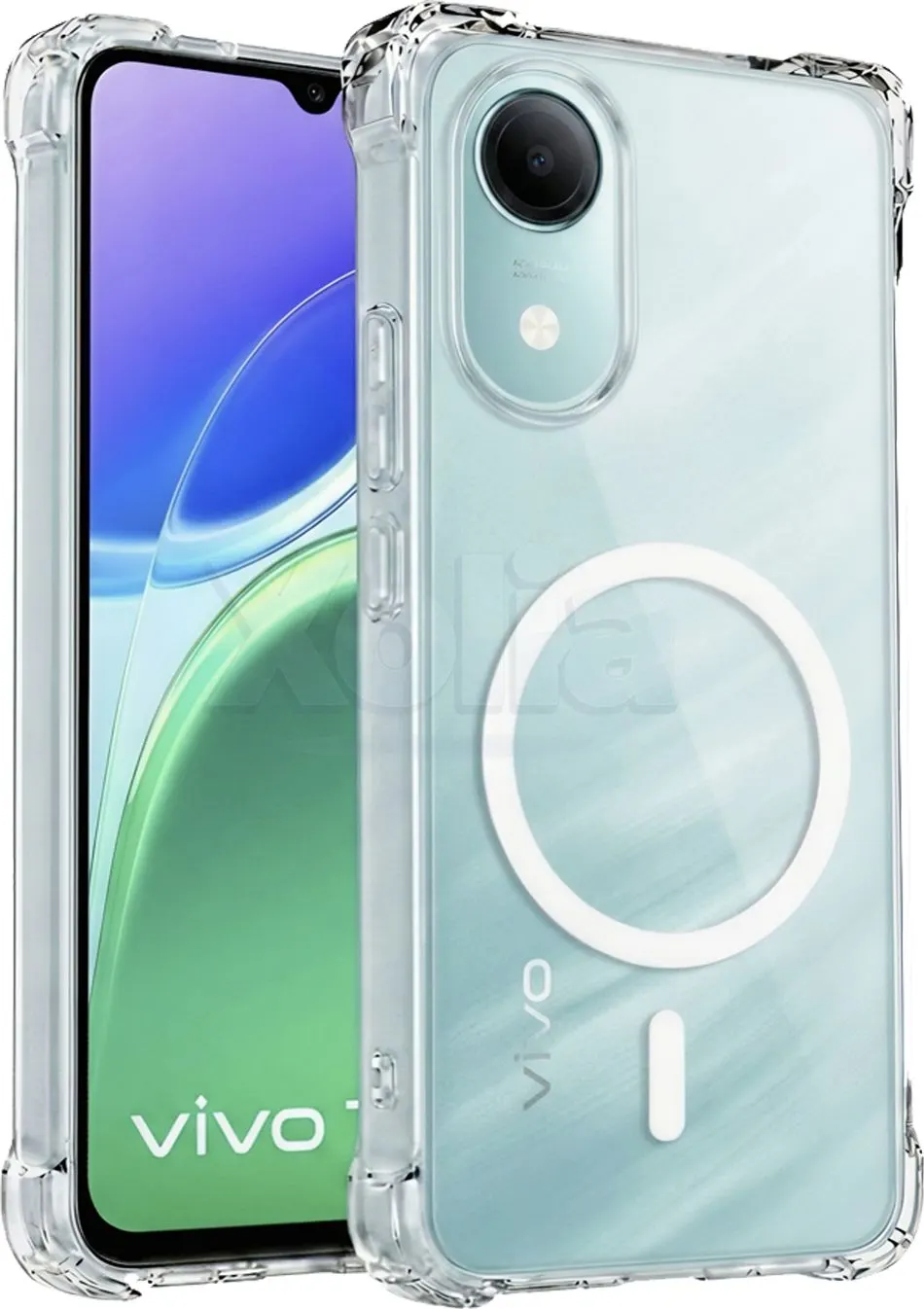 Xolia Back Cover for vivo T5e (Transparent, Shock Proof, Polycarbonate, Silicon, Pack of: 1)